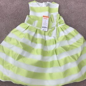 Gymboree 3T NWT Lime Green Stripe Dress